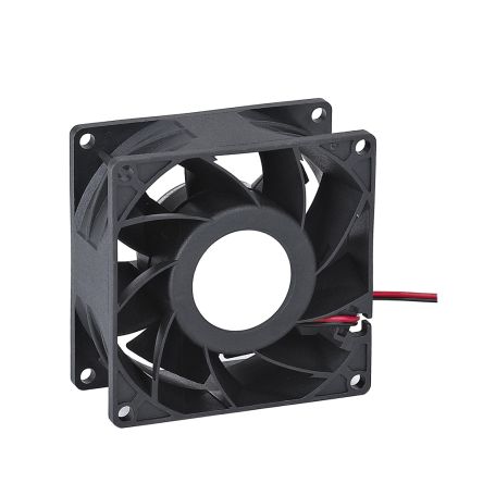 RS PRO DC-Axiallüfter, Kugellager, 24 V Dc / 2.4W, 80 X 80 X 15mm, 2000U/min, 0.61m³/min