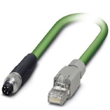 Phoenix Contact Cable Ethernet Cat5 Apantallado De Color Verde, Long. 500mm