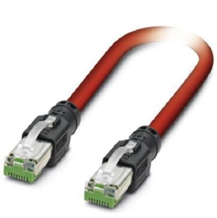 Phoenix Contact Câble Ethernet Catégorie 5 Blindé, Rouge, 1m Avec Connecteur