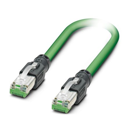 Phoenix Contact Cable Ethernet Cat5 Apantallado De Color Verde, Long. 7.5m