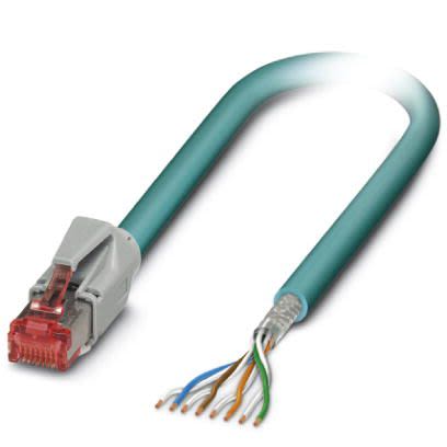 Phoenix Contact Ethernetkabel Cat.5, 5m, Blau Patchkabel, A RJ45 Geschirmt Stecker, B Offenes Ende