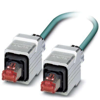 Phoenix Contact Ethernetkabel Cat.5e, 1m, Blau Patchkabel, A RJ45 Geschirmt Stecker, B RJ45