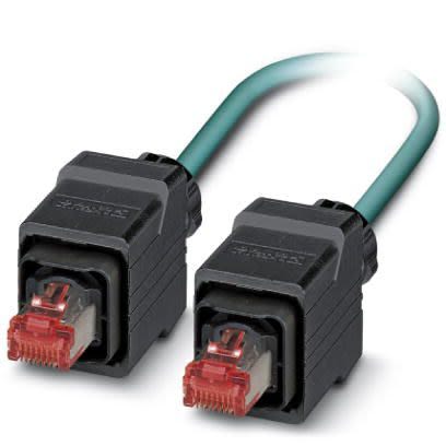 Phoenix Contact Ethernetkabel Cat.5e, 5m, Blau Patchkabel, A RJ45 Geschirmt Stecker, B RJ45