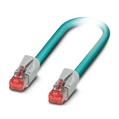 Phoenix Contact Ethernetkabel Cat.5, 1m, Blau Patchkabel, A RJ45 Geschirmt Stecker, B RJ45