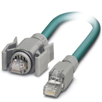 Phoenix Contact Ethernetkabel Cat.5, 2m, Blau Patchkabel, A RJ45 Geschirmt Stecker, B RJ45