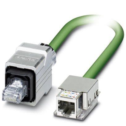 Phoenix Contact Cable Ethernet Cat5e Apantallado De Color Verde, Long. 2m