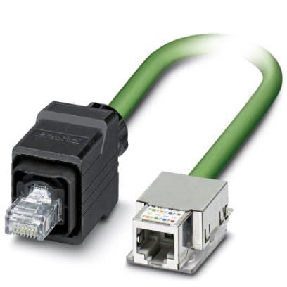 Phoenix Contact Cable Ethernet Cat5e Apantallado De Color Verde, Long. 2m