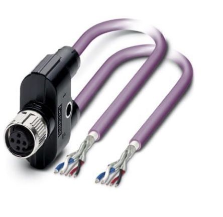 Phoenix Contact Straight Female M12 To Bus Cable, 10m