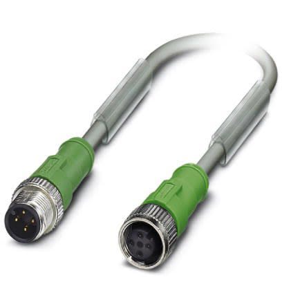 Phoenix Contact Cable De Conexión, Con. A M12 Macho, Con. B M12 Hembra, Long. 300mm