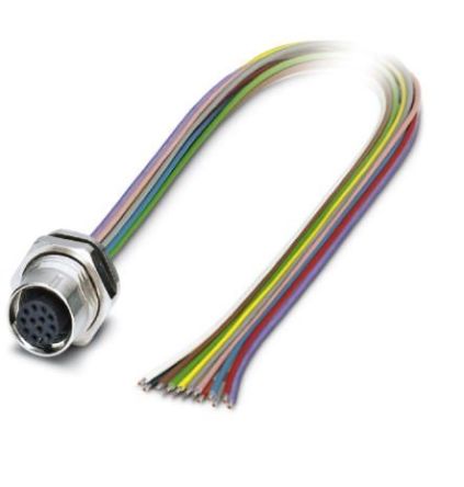 Phoenix Contact Straight Female M12 To Sensor Actuator Cable, 19.6mm