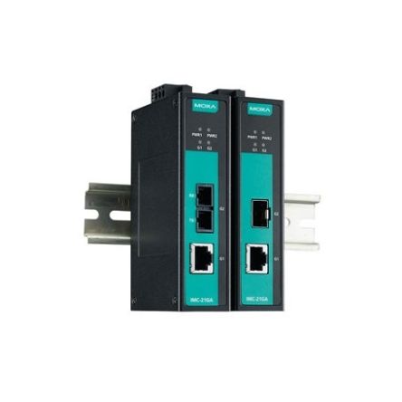 MOXA Ethernet-Medienkonverter 10/100/1000Mbit/s, Vollduplex, Multi Mode 10km 10/100/1000Mbit/s, Anschluss: 10/100T, RJ45