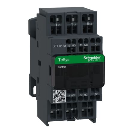 Schneider Electric LC1D Series Contactor, 3-Pole, 18 A, 1 NO + 1 NC