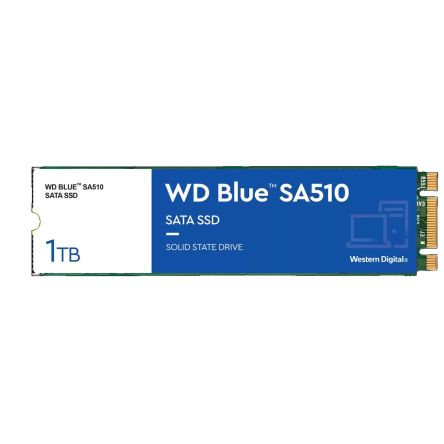 Western Digital WD BLUE 3D NAND SATA, M.2 2280 Intern Festplattenlaufwerk SATA III Industrieausführung, 1 TB, SSD