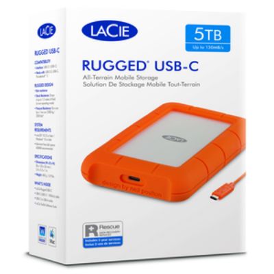 Seagate LACIE RUGGED USB-C, Externe Installation Externe Festplatte USB 3.2, 2 TB, Extern