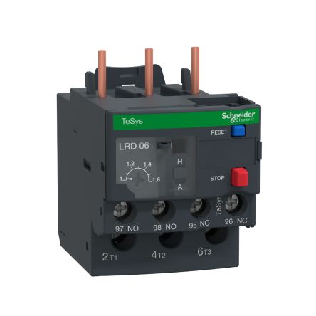 Schneider Electric Thermal Overload Relay 1 NO + 1 NC, 1 → 1.6 A F.L.C, 5 A Contact Rating, TeSys