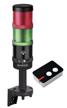 Werma KombiSIGN 72 LED Signalturm 3-stufig Linse Grün, Rot LED Grün, Rot