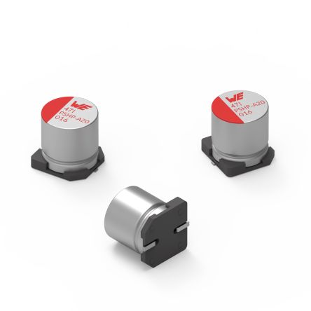 Wurth Elektronik 10μF Surface Mount Polymer Capacitor, 35V Dc