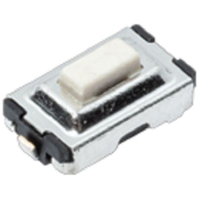 C & K IP40 Silver Hard Actuator Tactile Switch, SPST 50 MA Surface Mount