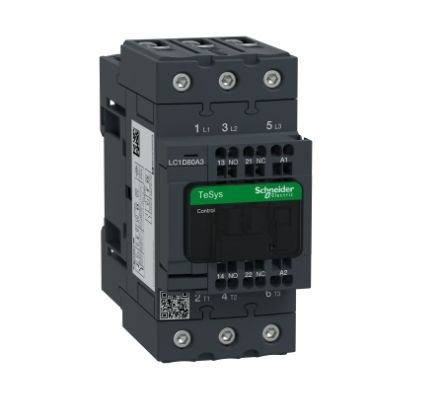 Schneider Electric TeSys D LC1D Leistungsschütz / 110 V Spule, 3 -polig 1 Schließer, 1 Öffner / 80 A, Wechslerkontakt