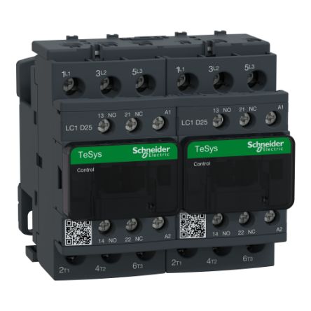 Schneider Electric Contacteur Inverseur Série LC2D, 3 Pôles, 1 NO + 1 NF, 25 A