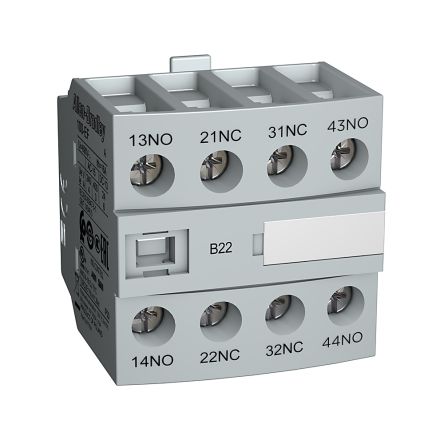 Rockwell Automation 100-E Contactors Hilfskontaktblock 4-polig 100-EFA22, 2 Öffner / 2 Schließer Frontmontage