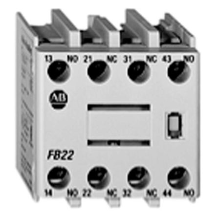Rockwell Automation 100-E Contactors Hilfskontaktblock 2-polig 100-FB11, 1 Öffner / 1 Schließer Frontmontage 12 A
