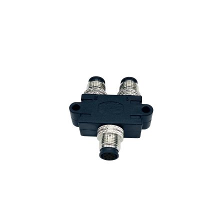 Norcomp Adaptateur Pour Connecteur Cylindrique M12 Femelle 5 Broches Double M12 5contacts Femelle