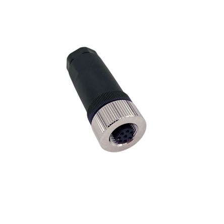 Norcomp Circular Connector, 8 Contacts, Free Hanging, M12 Connector, Plug And Socket, Female, IP66, M12 Series