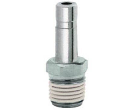 Norgren PNEUFIT 10 Series Straight Threaded Adaptor, R 1/4 Male To Push In 6 Mm, Threaded-to-Tube Connection Style