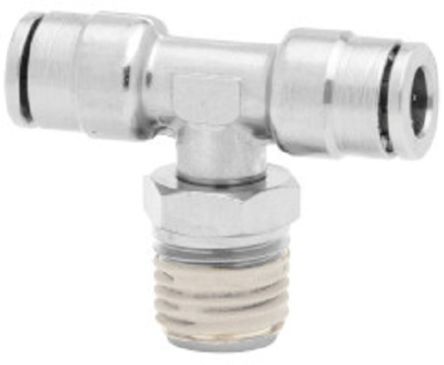 Norgren PNEUFIT 10 Series Straight Threaded Adaptor, R 1/8 Male To Push In 4 Mm, Threaded-to-Tube Connection Style
