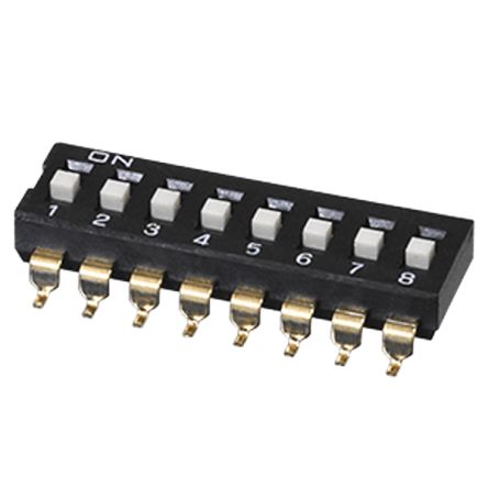 CUI Devices 5 Way Surface Mount DIP Switch SPST, Flat Actuator