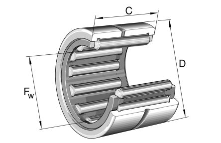 INA Rollenlager Typ Nadel, Innen-Ø 5mm / Außen-Ø 10mm, Breite 10mm