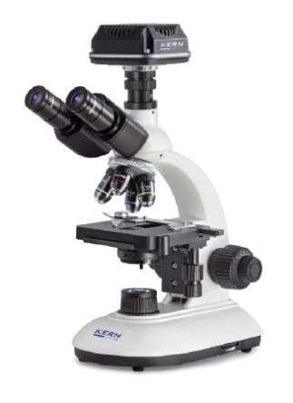 Kern Microscopio Trinoculare, 10X, Ris. 5 MP, Con Illuminazione