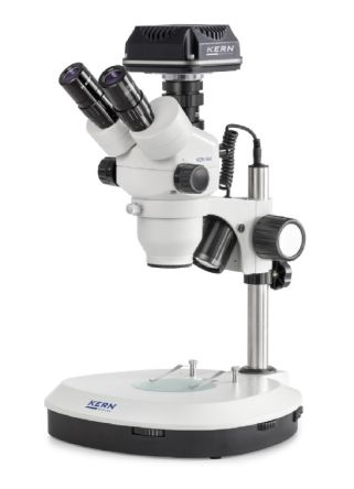 Kern Microscopio Trinoculare, 10X, Ris. 5,1 MP, Con Illuminazione