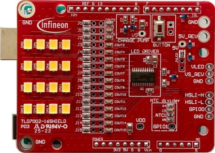 Infineon LED-Steuereinheit LED-Treiberevaluierungskit Evaluierungsplatine Zum Einsatz Mit TLD7002-16ES,