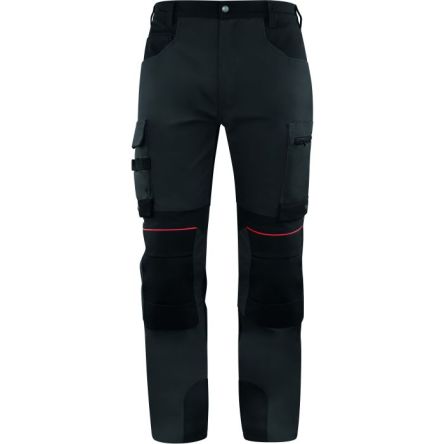 Delta Plus Black, Blue, Grey Unisex's Multi Pocket Trousers 32/35.5in, 82/90cm Waist