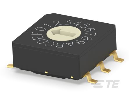 TE Connectivity 16 Way Surface Mount Rotary Switch 16P, Screwdriver Actuator