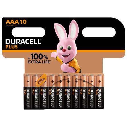 Duracell Plus Alkaline Manganese Dioxide AAA Batteries 1.5V