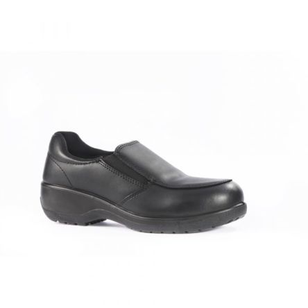 Rockfall Womens Black Toe Capped Safety Shoes, UK 3, EU 36