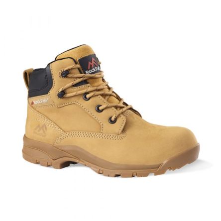 Rockfall Damen Sicherheitsstiefel Beige, Mit Glasfaser-Schutzkappe, Größe 37 / UK 4