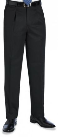 Brook Tavener 8515 Black Men's Polyester Trousers 34in, 88cm Waist
