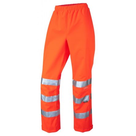 Leo Workwear LL02-O Damen Warnschutzhose, Polyester Orange, Größe 114 → 122cm