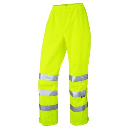 Leo Workwear Pantalon Haute Visibilité LL02-Y, Taille 114 → 122cm, Jaune, Femme, Respirant, Haute Visibilité