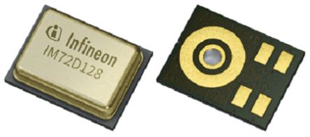 Infineon Microphone, IM72D128V01XTMA1, Omnidirectionnel, Numérique, PG-LLGA-5-3, 3.6V