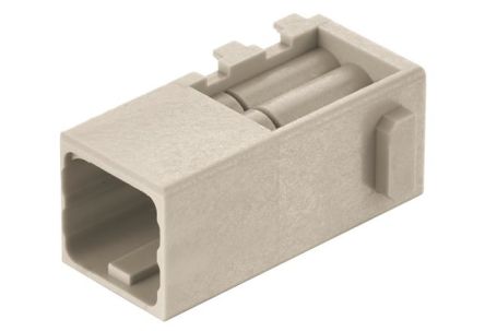 HARTING Crimp Connector Cube, 6 Way, 10A, Male, Han-Modular, Han-Domino, Cable Mount, 250 V