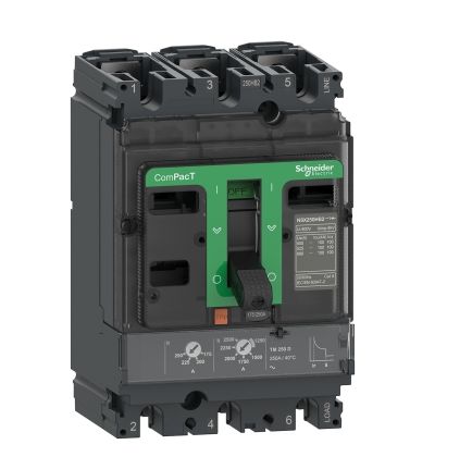 Schneider Electric ComPacT NSX, Leistungsschalter MCCB 3-polig, 80A, Fest