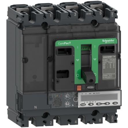 Schneider Electric ComPacT NSX, Leistungsschalter MCCB 4-polig, 100A, Fest