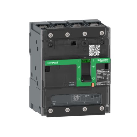 Schneider Electric, ComPacT MCCB 4P 100A, Fixed Mount