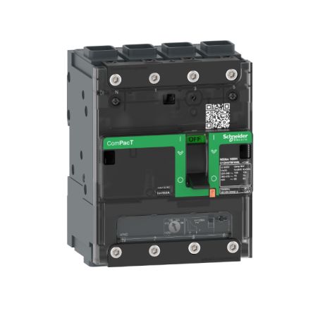 Schneider Electric, ComPacT MCCB 4P 125A, Fixed Mount
