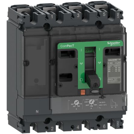 Schneider Electric ComPacT Der Neuen Generation NSX160B, Leistungsschalter MCCB 4-polig, 100A, Fest